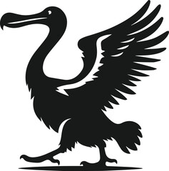 Dodo bird vector drawing animal silhouette © MostAklima
