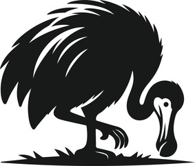 Dodo bird vector drawing animal silhouette © MostAklima