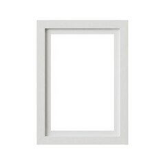 A simple white picture frame with a blank canvas on black background perfect for any decor