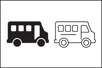 School Bus Bold & Outline Design