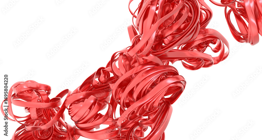 Aufkleber abstract red swirls design element