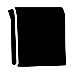 Abstract image of a folded black square on a white background