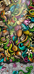 India hand drawn doodle banner. Cartoon detailed flyer.
