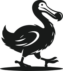 Dodo bird vector drawing animal silhouette © MostAklima