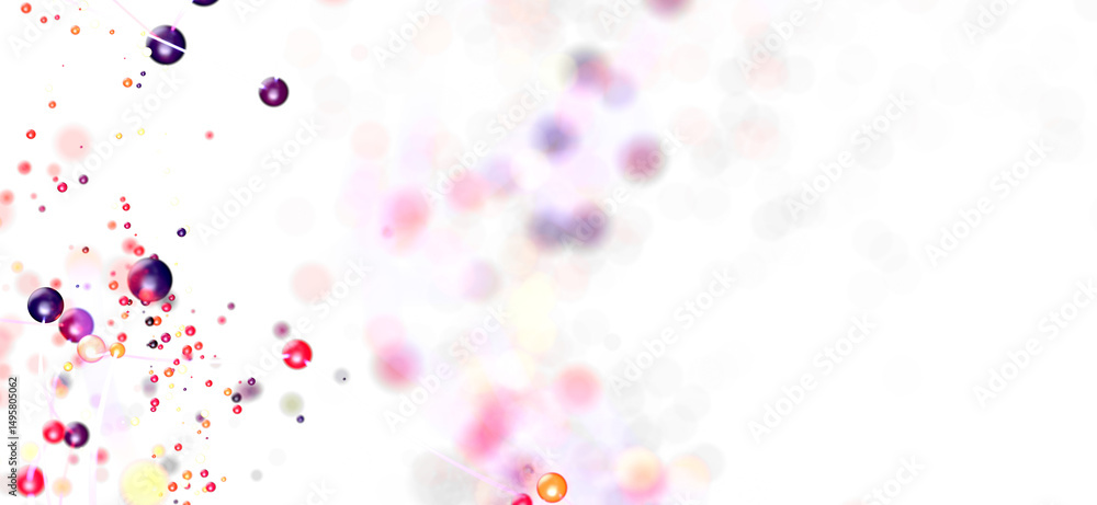 Fototapete beautiful abstract background with colorful bubbles and bokeh. perfect for websites, presentations, 