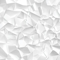 Obraz premium A contemporary, crumpled white paper set against a blank grey background with soft shadows, ideal for innovative wallpaper, card, or artwork designs