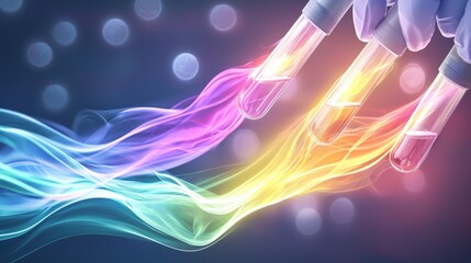 Biotechnology research innovation laboratory hyperrealistic photo scientific environment close-up view molecular concepts