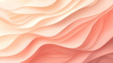 Abstract Coral Hues: A Symphony of Soft Curves and Pastel Shades