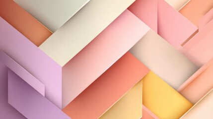 Abstract Pastel Geometric Shapes Background