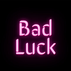 Vector text illustration for Bad Luck.
