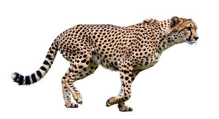 Fototapeta premium Majestic Cheetah in Motion A Stunning Wildlife Image