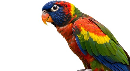 Obraz premium Vibrant Rainbow Lorikeet Parrot Colorful Bird Photo