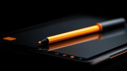 Stylus Pen on Sleek Tablet: A Modern Design