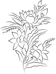 sketch of a flower