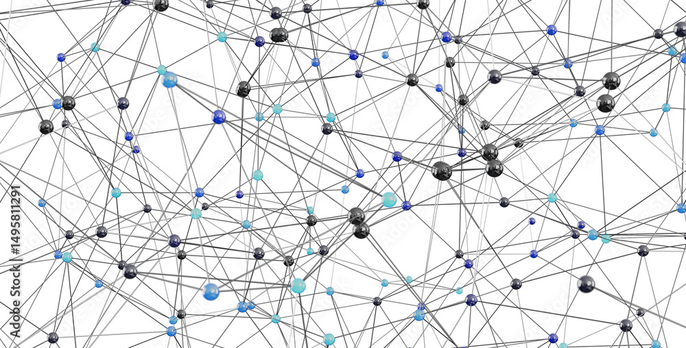 Poster stock photo of a complex network, ideal for technology, connectivity, and global concepts. high-reso