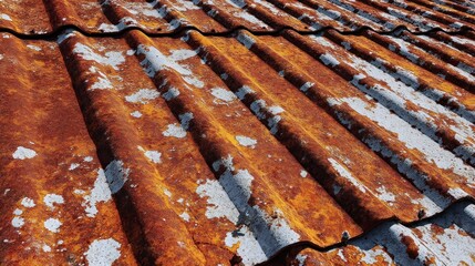 Rusty Corrugated Metal Roof Texture