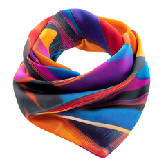 Contemporary Cooling Bandana with a Bold Digital Gr Isolated on Transparent Background