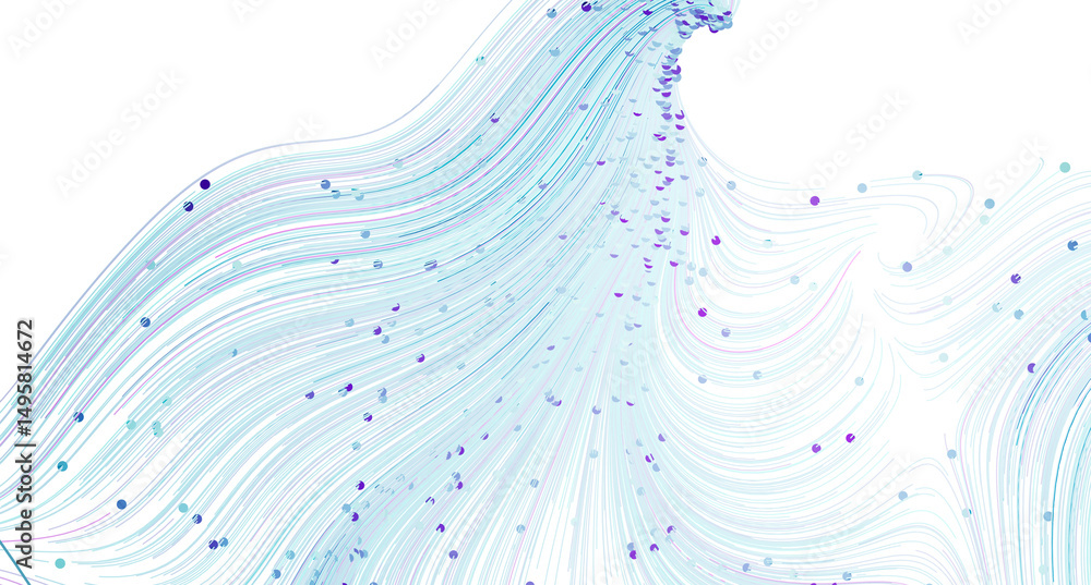Poster Beautiful abstract background with flowing lines and particles. Perfect for tech, design, and modern projects.
