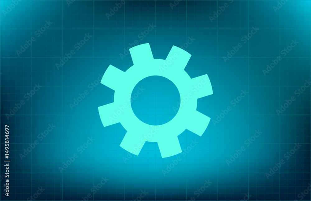 Poster vector icon on a blue background with a gradient