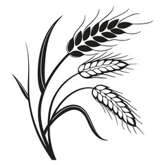 Silhouette icon barley on white background. Adobe Illustrator Artwork