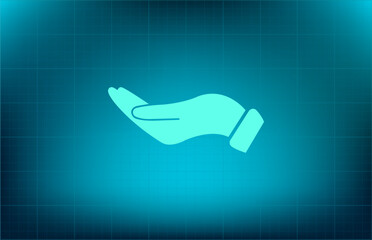 Vector icon on a blue background with a gradient