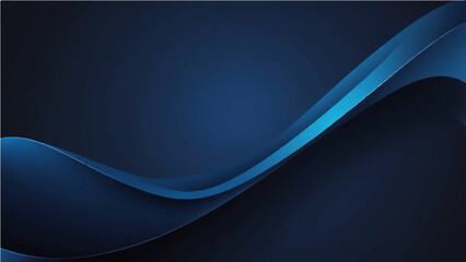 Fototapeta premium Abstract Blue Wave Background with Flowing Lines and Futuristic Design