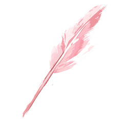 Artistic Arrow with Dynamic Brush Strokes in Soft Pink Isolated on Transparent Background