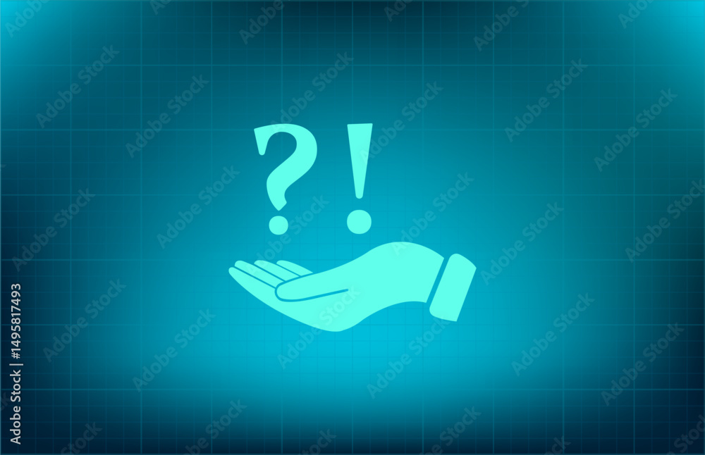 Poster vector icon on a blue background with a gradient