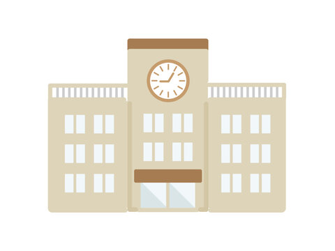 学校の校舎  イラスト