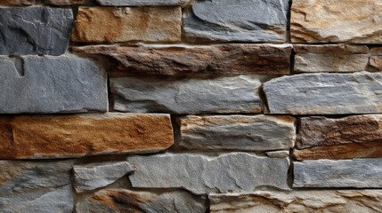 Rustic Stone Wall Texture:  A Close-Up View of Multi-Colored Stones
