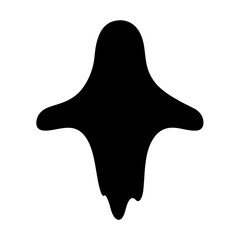 Simple Silhouette of a Ghost Shape Against a White Background Image