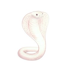 Fototapeta premium Majestic Albino Cobra in Elegant Pose