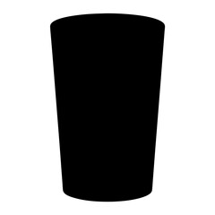 Silhouette of a Black Pint Glass on a White Background Image