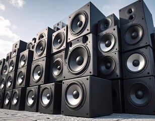 Stacked Loudspeakers Audio System