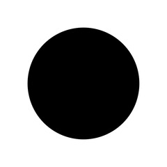 A minimalist image depicting a solid black circle on a white background
