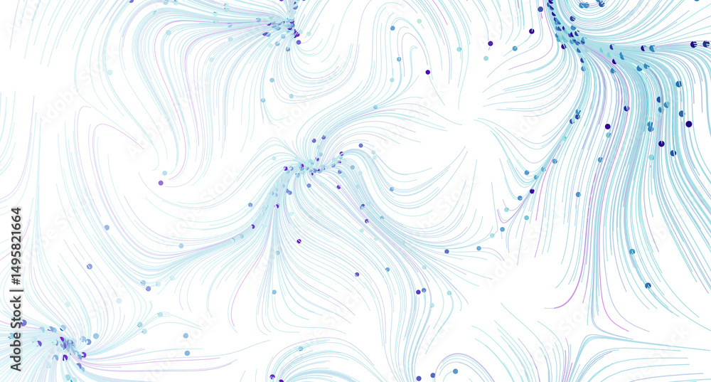Leinwandbilder beautiful abstract background with swirling lines and scattered dots. perfect for modern designs.