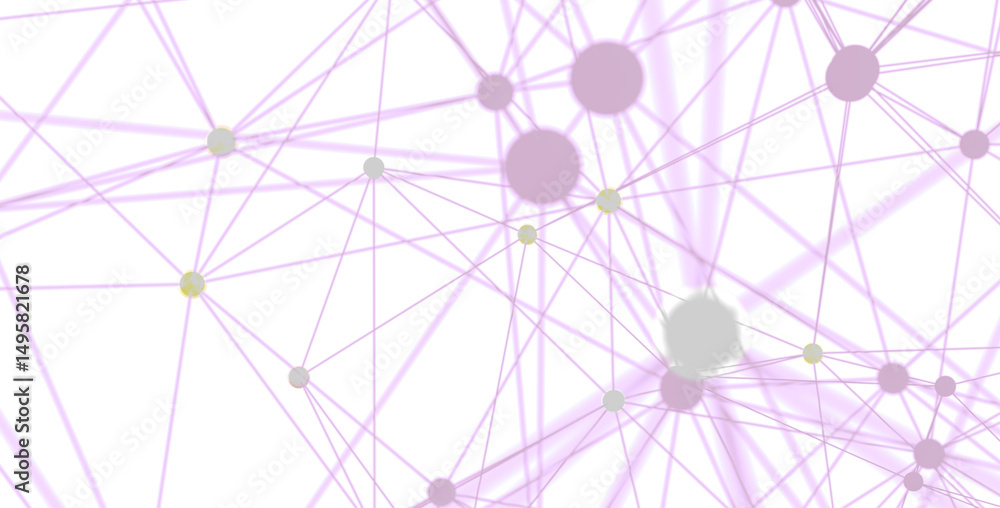 Aufkleber digital illustration of interconnected nodes. perfect for technology, network, and connection concep