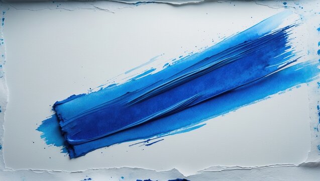Ink artwork banner with a blue grunge texture.