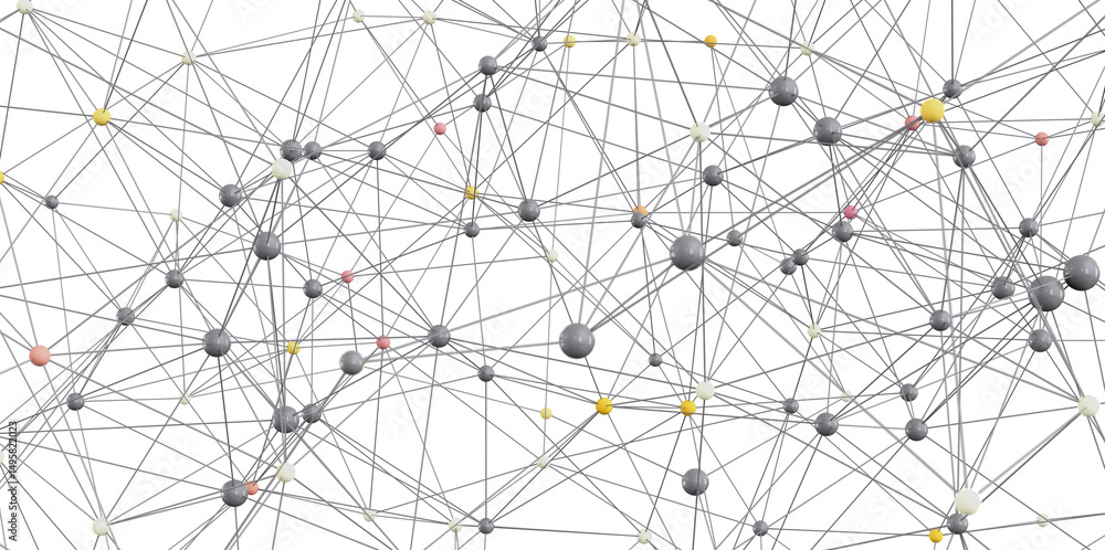 Aufkleber Abstract image depicting a complex network. Ideal for technology, connection, and data themes.