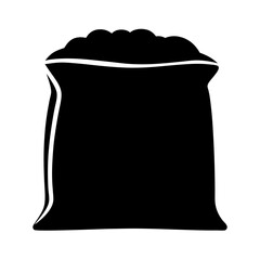 Isolated illustration of a large heavy sack, showing the contents within