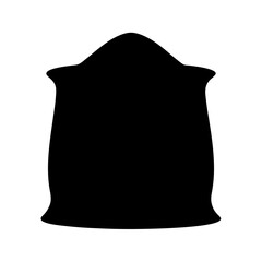 Monochrome Silhouette of a Monumental Marker or Tombstone on White Background