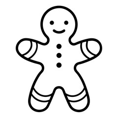 Cartoon line art icon on white background.