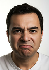 Obraz premium Close-up of man grimacing after drinking something sour