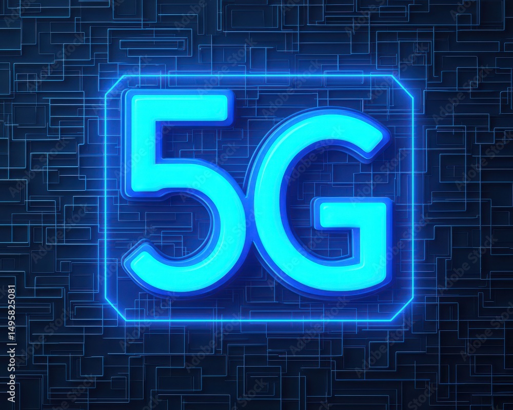 Poster glowing blue 