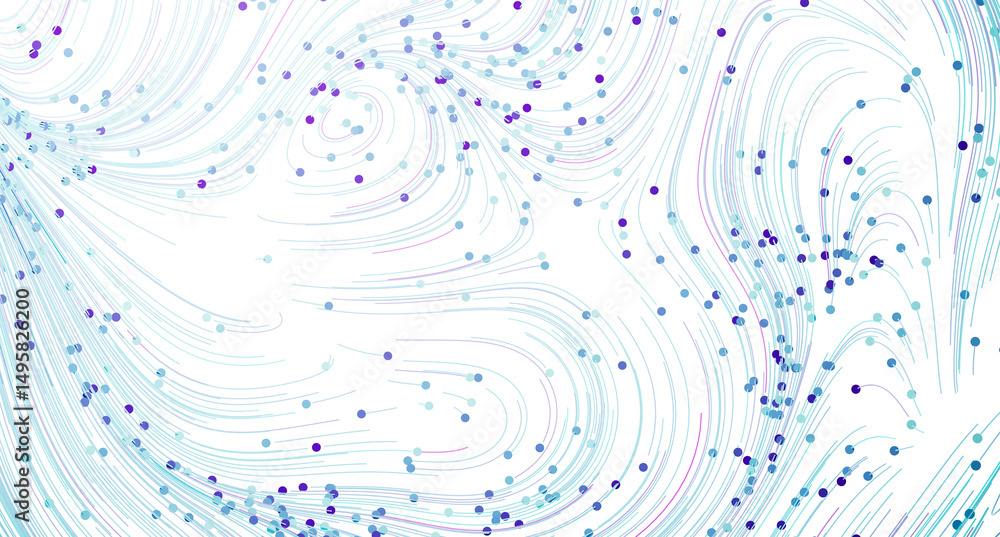 Poster Artistic background with flowing lines and scattered dots. Perfect for modern designs.