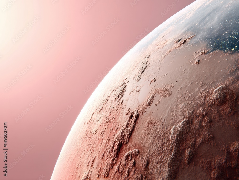 Aufkleber cosmic minimalism next-gen space exploration visualization - future colony earth for interplanetary 