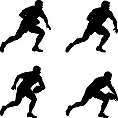 Silhouetted Ice Hockey Players in Action Demonstrating Winter Sports Prowess