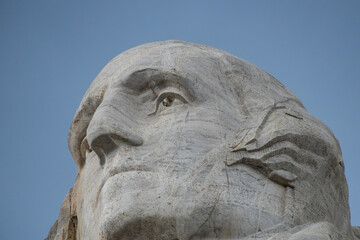 President George Washington sculpture at Mount Rushmore National Monument, South Dakota