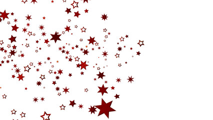 Red Stars Scattered on White Background
