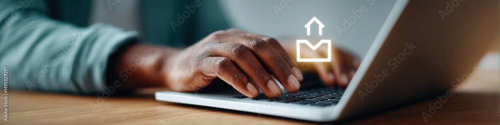 Leinwandbilder Minimalist Digital Workflow Cloud Storage Optimization with Seamless Document Transfer and Next-Gen Professional Productivity Solutions